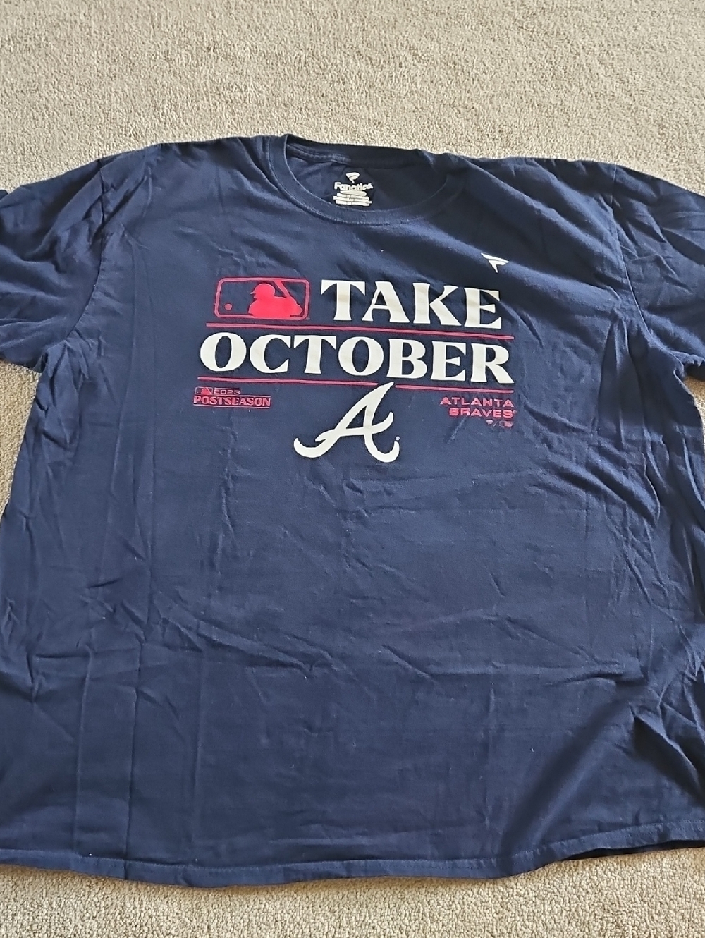 Fanatics Navy Atlanta Braves "Take October" Graphic Tee
